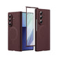 Satin-Finish Magnetic Hinge Screen-Covering Case Cover for Samusng Fold Series