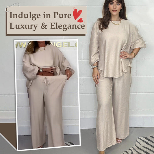 💜 LAST DAY PROMOTION - 50%OFF 💜Women's Long Sleeve High Waisted Wide Leg Pants Suit