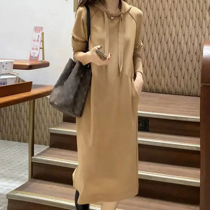🔥🎅Hot Sale $29.99🎅🔥Women's Hooded Chic Loose Dress（40%OFF)
