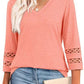 ✨HOT SALE 49% OFF👚2025 New Women‘s 3/4 Length Sleeve Tops Trendy V Neck T Shirts