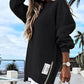 🎁 Hot Sale 49% OFF 🔥Long Sleeve Pullover Zipper Slit Casual Sweatshirt Dress