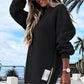🎁 Hot Sale 49% OFF 🔥Long Sleeve Pullover Zipper Slit Casual Sweatshirt Dress