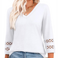 ✨HOT SALE 49% OFF👚2025 New Women‘s 3/4 Length Sleeve Tops Trendy V Neck T Shirts