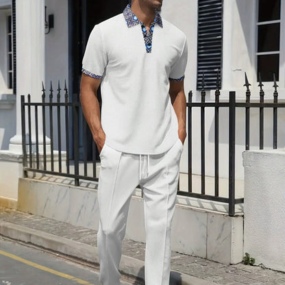 Men's Casual Top & Pants 2-Piece Set