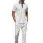 Men's Casual Top & Pants 2-Piece Set