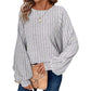 🧥Women's Ribbed Loose-Fit Pullover Tops – Cozy Knit, Effortless Oversized Style