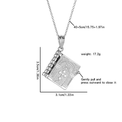 Openable Holy Bible Necklace for Men & Women