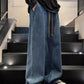Men's Casual Loose Fit Wide Leg Jeans