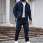 Men’s Retro Jacket & Cargo Pants 2-Piece Set