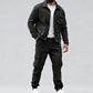 Men’s Retro Jacket & Cargo Pants 2-Piece Set