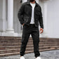 Men’s Retro Jacket & Cargo Pants 2-Piece Set