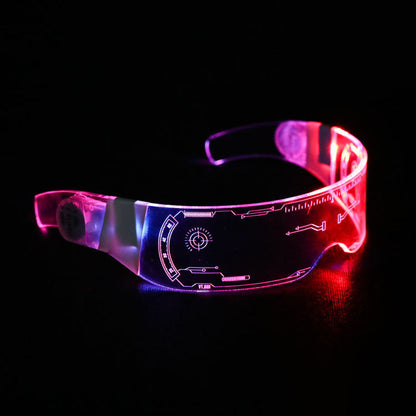 🎅Christmas Pre Sale 50% OFF🎁Fancy LED Light-Up Cyberpunk Glasses for Adults
